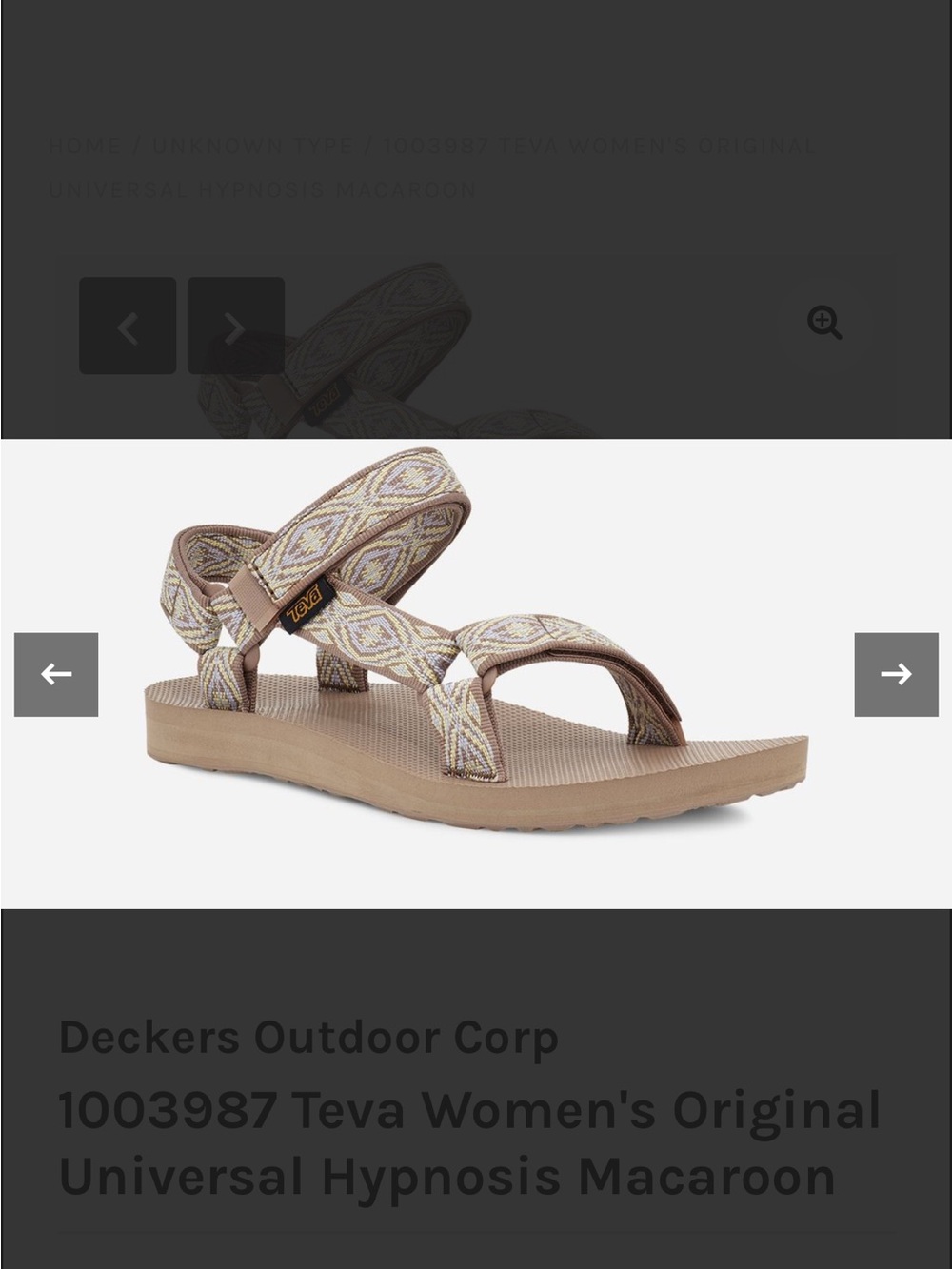 Teva Women's Universal Strap Sandal - Macaroon Tan